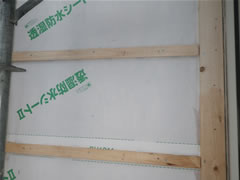 タイベックを貼り通気用下地の作成